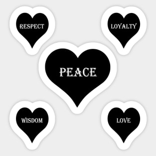 HEARTS, RESPECT, LOVE, LOYALTY, BLACK, 2. SAMER BRASIL Sticker